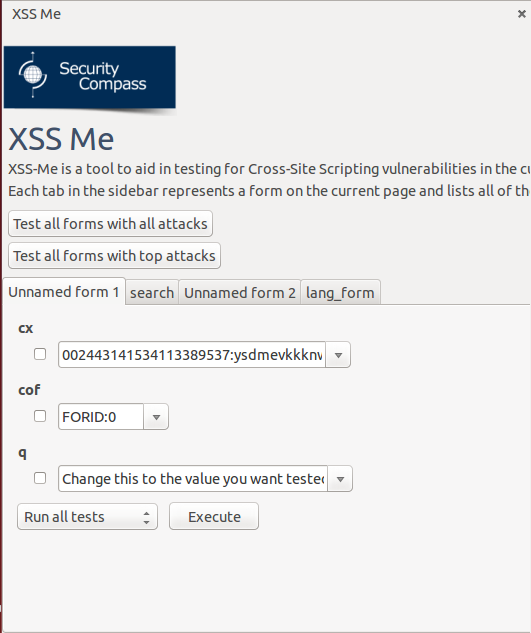 XSS Me Sidebar