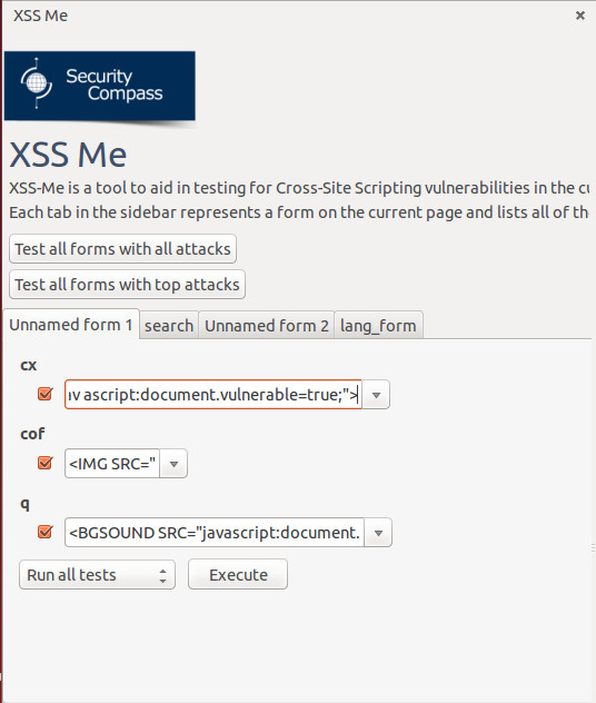 XSS Me Sidebar