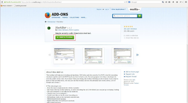 Hackbar Firefox Plugin In Plugin Page