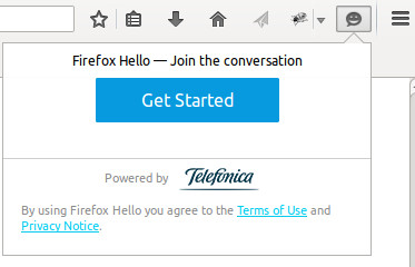 firefox hello start a conversation